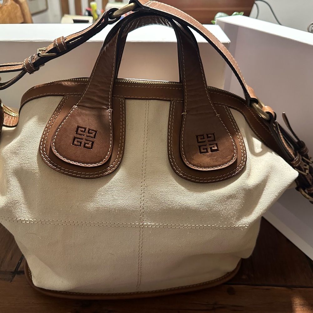 Givenchy Nightingale Canvas and Leather Tote Bag